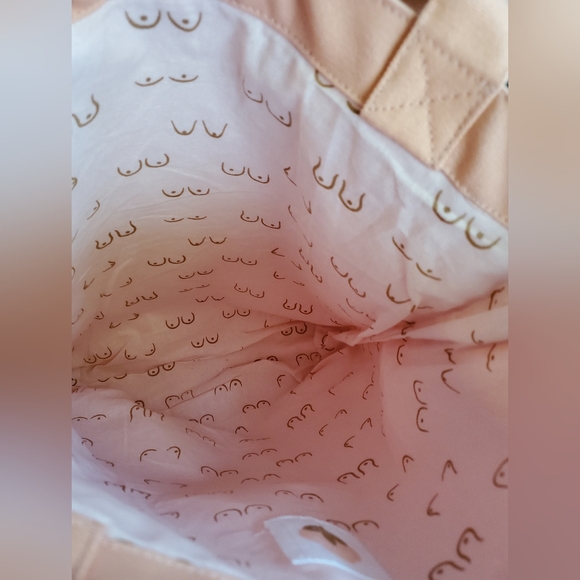 NWOT Thirdlove Peach Canvas Beach or Shopping Bag with handles - Picture 5 of 14